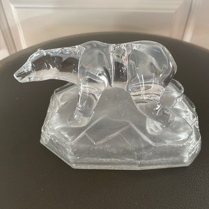 Vintage Cristal D’Arques Polar Bear on Iceberg Lead Crystal